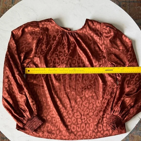 Jealous Tomato Rust Animal Print Blouse - Picture 11 of 14